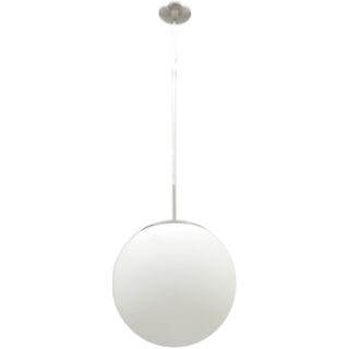 Suspensão GLOBAL 1xE27 Alt.Reg.xD.20cm níquel/branco