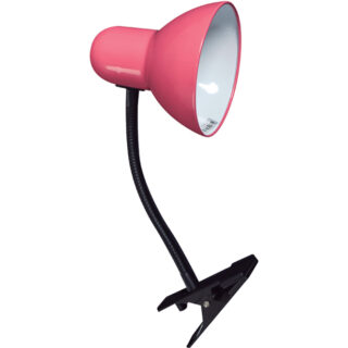 Candeeiro de mesa CLIP com mola 1xE27 C.11,5xL.24xAlt.27cm rosa