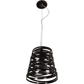 Suspensão ELSA 1xE27 Alt.Reg.xD.26cm preto