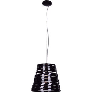 Suspensão ELSA 1xE27 Alt.Reg.xD.33cm preto