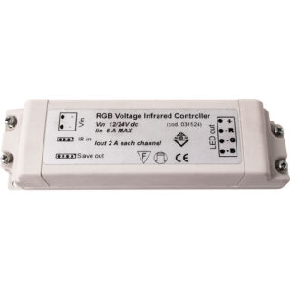 Controlador LED RGB de tensão constante regulável IR branco