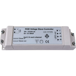 Controlador LED RGB de tensão constante regulável IR branco (slave)