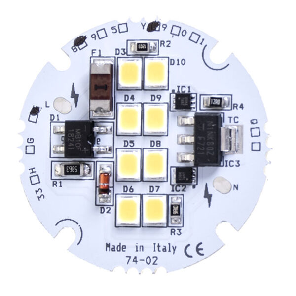 Módulo LED MLED redondo 230VAC 5W 420lm 4000K D.3,3cm, com corpo de alumínio