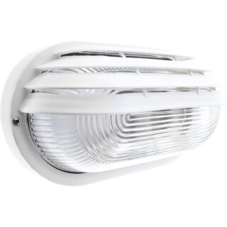 Aplique CAIMA grande IP44 1xE27 C.27xL.11,5xAlt.15cm policarbonato (PC) + vidro branco