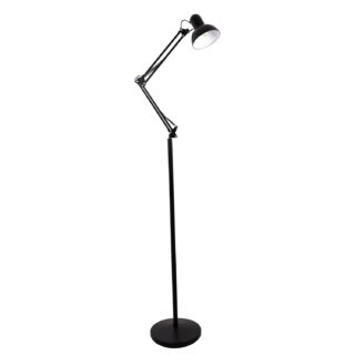 Candeeiro de pé ANTIGONA articulado 1xE27 C.28xL.60xAlt.Reg.cm preto