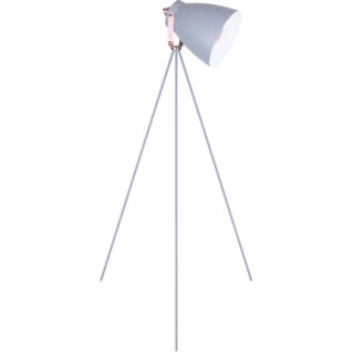 Candeeiro de pé GETTING 1xE27 Alt.150xD.86cm cinzento/cor cobre