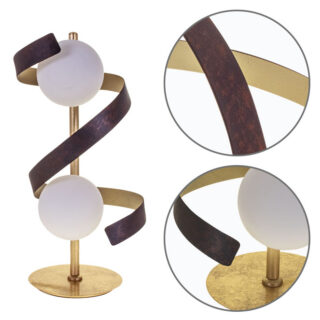 Candeeiro de mesa INARA 2xG9 Alt.42xD.22cm dourado