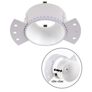 Aro de encastrar HATOR redondo para gesso cartonado C.14xL.8,4xAlt.5,2cm branco