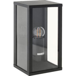 Aplique NOZELO IP44 1xE27 C.14xL.11,5xAlt.26cm alumínio+vidro antracite