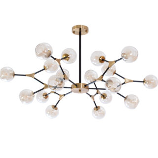 Candeeiro de tecto ANYA 18xG9 Alt.60xD.107cm preto/cor bronze