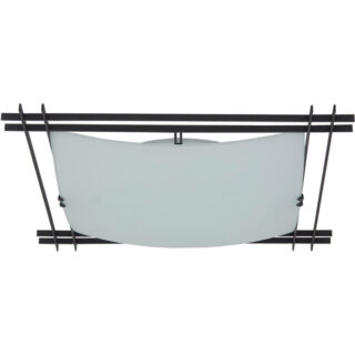Plafond GRENOBLE 2xE27 C.51xL.51xAlt.8cm castanho