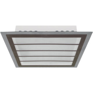 Plafond DUNQUERQUE quadrado 2xG9 C.29xL.29xAlt.7cm castanho/cromado