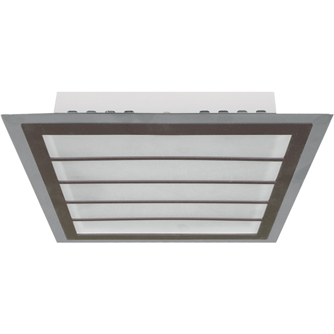 Plafond DUNQUERQUE quadrado 2xG9 C.29xL.29xAlt.7cm castanho/cromado