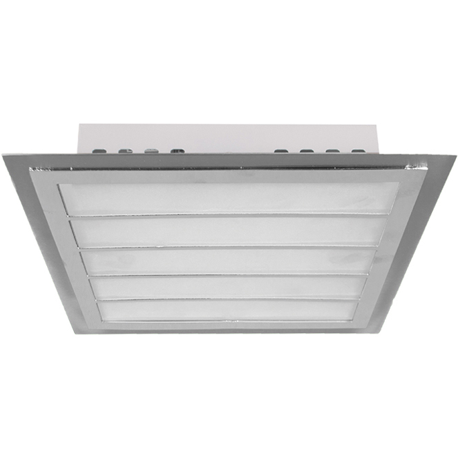 Plafond DUNQUERQUE quadrado 2xG9 C.29xL.29xAlt.7cm níquel/cromado