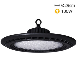 Campânula SUPERVISION IP65 1x100W LED 10000lm 6400K 90° Alt.15xD.29cm preto