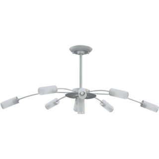 Candeeiro de tecto DORES 9xG9 C.92xL.44xAlt.37cm cinzento/cromado