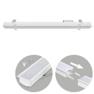 Barra de encastrar LINEX B2 120cm 1x40W LED 3200lm 4000K 110° C.121,5xL.6,5xAlt.3,5cm branco