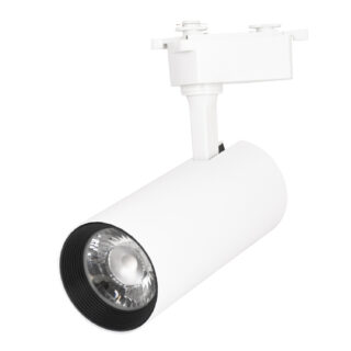 Foco para calha LINE PRO X2 (2condutores) 25W LED 2300lm 4000K 36° C.9xL.6,5xAlt23cm alumínio branco