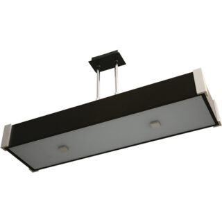 Candeeiro de tecto MARILENE rectangular 4xE27 C.79xL.21xAlt.Reg.cm wengue