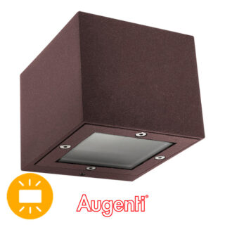 Aplique GINEVRA IP65 1xG9 C.9,5xL.11xAlt.8,2cm alumínio+vidro cor ferrugem