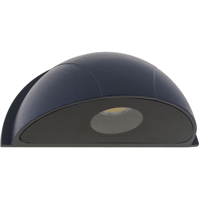 Aplique ARNOT IP54 1x3W LED 4000K C.16,5xL.8xAlt.8,5cm alumínio+vidro cinzento