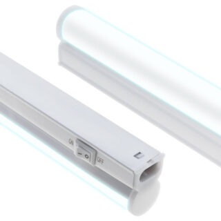 Régua AXINITE 120cm com interruptor 1x16W LED 1440lm 6400K C.120xL.2xAlt.3,7cm branco