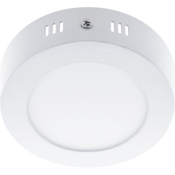 Plafond ESCUDO redondo 1x6W LED 336lm 6000K 120° Alt.3,5xD.12cm Branco