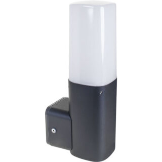 Aplique COURA IP44 1xE27 C.7xL.10,2xAlt.24,5cm alumínio + policarbonato (PC) antracite