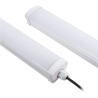Régua COLUMBITE 120cm IP65 1x36W LED 2880lm 6000K C.121xL.6,5xAlt.4,8cm branco
