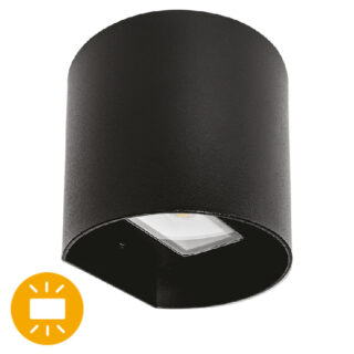 Aplique SABOR IP54 2x4W LED 650lm 3000K 95°C.11xL.9,5xAlt.11cm alumínio preto