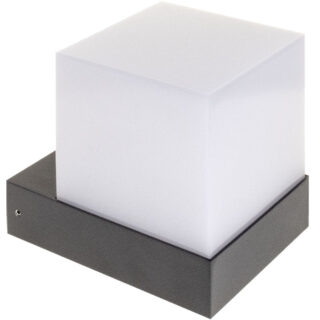 Aplique AVE IP54 1x7W LED 545lm 4000K C.11xL.15xAlt.13,5cm antracite/branco