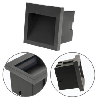 Aplique de encastrar MUSTANG IP54 1x3W LED 105lm 3000K C.9xL.1xAlt.9cm antracite