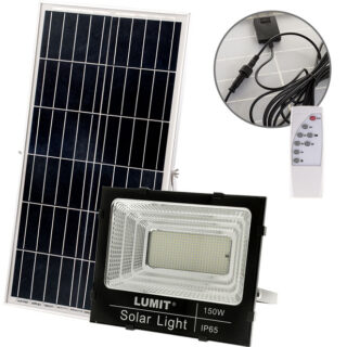 Projector solar NAVARRE IP65 1x150W LED 4000lm 6500K C.35,2xL.9xAlt.28,5cm preto