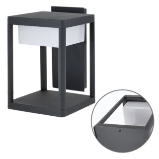Aplique COUSTEAU IP44 1x9W LED 900lm 4000K C.18xL.20,5xAlt.28cm cinzento