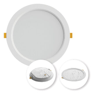 Foco de encastrar BUTUT redondo 24W LED 2100lm 4000K Alt.2,3xD.22,5cm branco