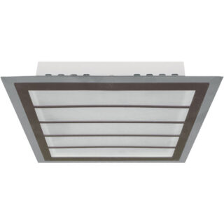 Plafond DRESDEN Quadrado 24W LED 3000K castanho/cromado