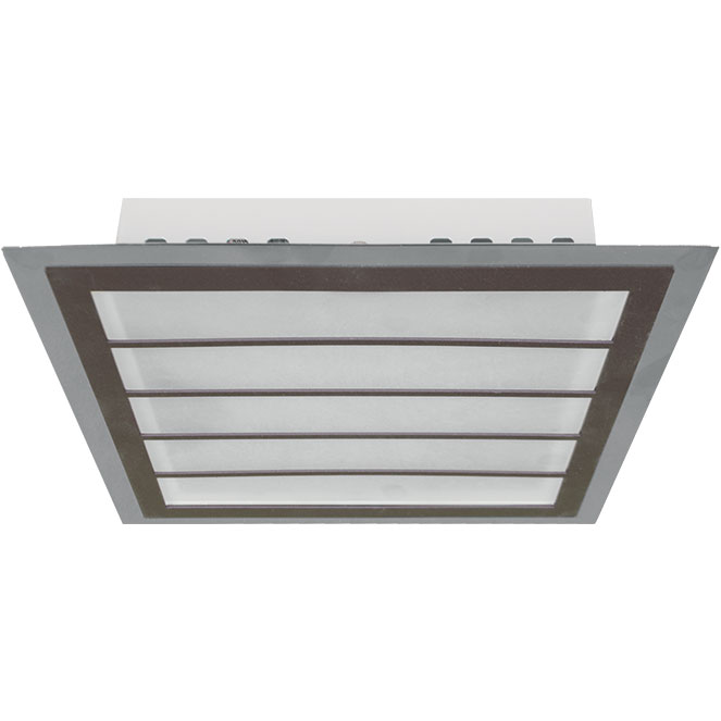 Plafond DRESDEN Quadrado 24W LED 3000K castanho/cromado