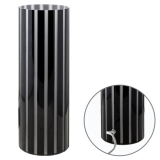 Candeeiro de mesa TOROPI 1xE27 Alt.30xD.10cm vidro preto/branco