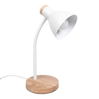 Candeeiro de mesa ARGOS 1xE27 Alt.42cmxD.12cm branco/madeira