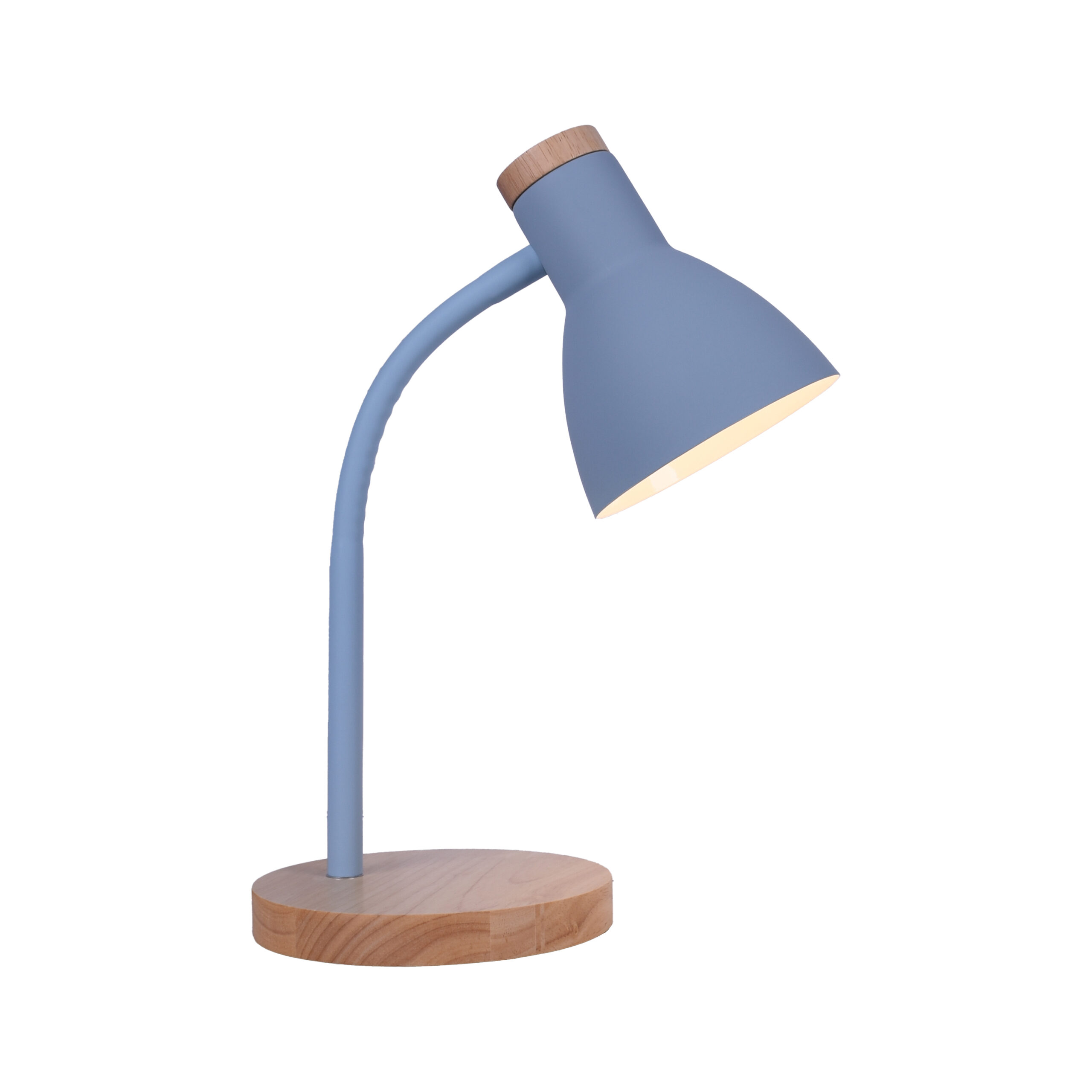 Candeeiro de mesa ARGOS 1xE27 Alt.42cmxD.15cm azul/madeira