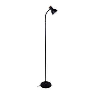 Candeeiro de pé ARGOS 1xE27 Alt.155xD.22cm preto/madeira