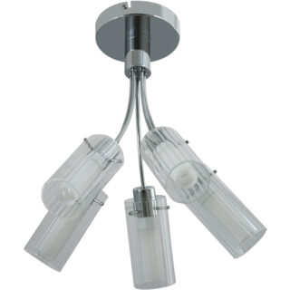 Plafond OLÍVIA 5xGU10 Alt.37xD.33cm cromado