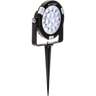 Foco com espigão Mi-Light RGB IP65 1x9W LED 700lm 15°L.9Alt.13xD.11,5cm alumínio preto