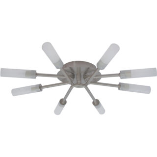 Plafond CARLOS 8xG9 Alt.8xD.50cm níquel