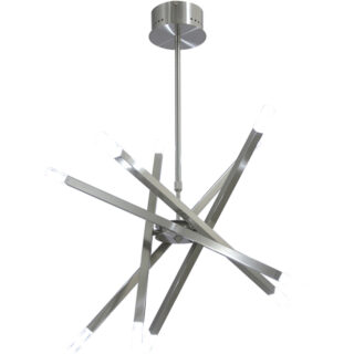 Candeeiro de tecto DORA redondo 10xG4 12V Alt.Reg.xD.71cm níquel