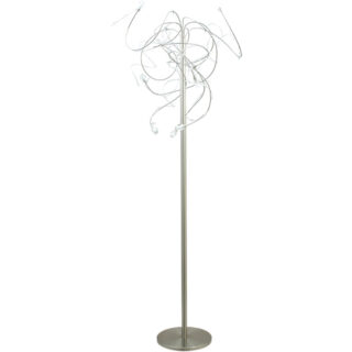 Candeeiro de pé CÉLIA 9xG4 12V Alt.156xD.70cm níquel