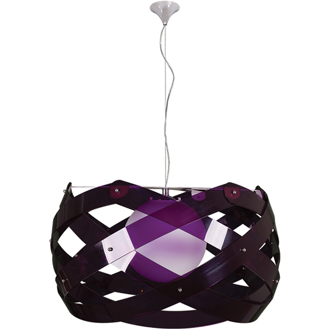 Suspensão ACUARIO grande 1xE27 Alt.Reg.xD.60cm lilás