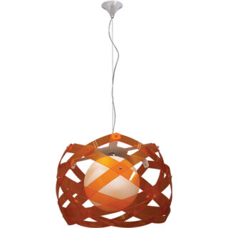 Suspensão ACUARIO grande 1xE27 Alt.Reg.xD.60cm laranja