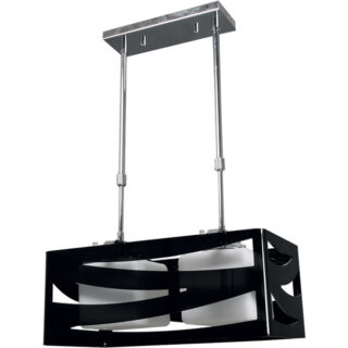 Candeeiro de tecto CEPHEUS 2xE27 C.43xL.22xAlt.Reg.cm acrílico preto