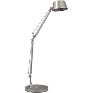 Candeeiro de mesa CONCEPT articulado 1xE14 C.21xL.39xAlt.Reg.cm cinzento/cromado